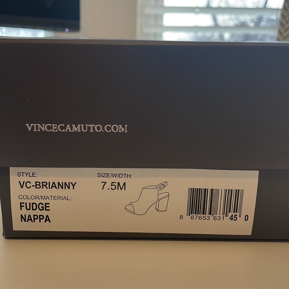 Vince Camuto leather tan slingback heels - Picture 8 of 8